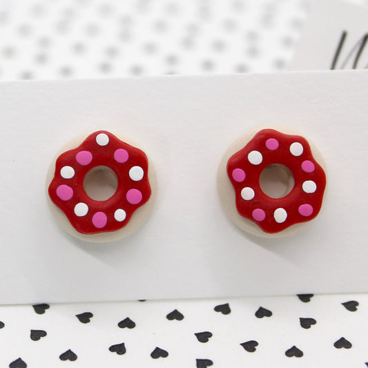Sugar Sprinkled Donut Studs π©