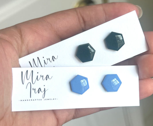 Small Hexagon Studs