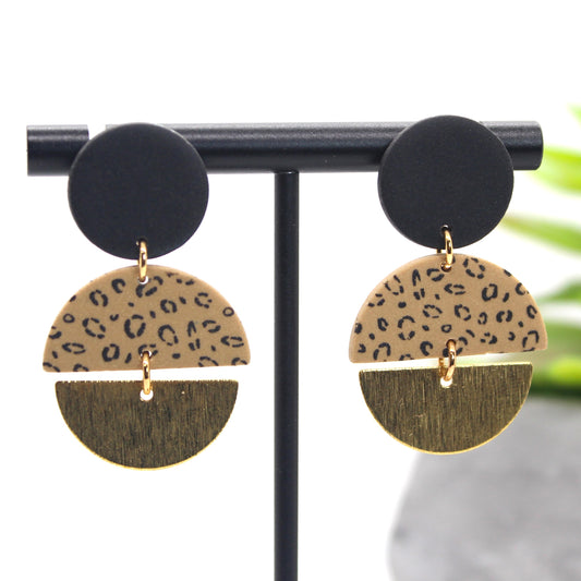 Leopard Moon Dangles