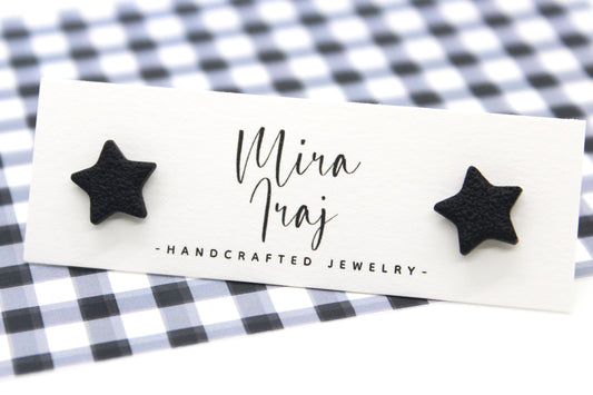 Textured Star Studs