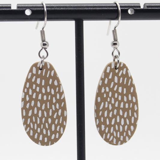 Speckled Leather Dangles